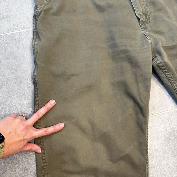 Carhartt Men's Carpenter Pants 40x30 (41x29) Green B324 ARG Twill Workwear - Picture 13 of 15